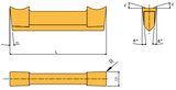 ARNO 63002-ALU Indexable Grooving Inserts - AK10 Grade (Pack of 5) - Clearance