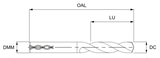 15.5mm Through Coolant Carbide 3xD Drill TiALN Coated Osborn/Europa Tool - Clearance
