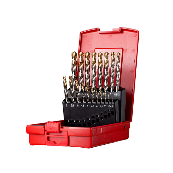 Dormer HSS Jobber Drill Set - Tin Coated - Metric A002 (1.0mm - 10.0mm x 0.5mm) A095201 - Precision Engineering Tools EW Equipment Dormer Pramet,