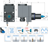 VDI 65 Radial Driven Tooling ER32 Collet Chuck (Shifted) to Suit BMT 65 Coupling - 55mm Gauge - Eroglu