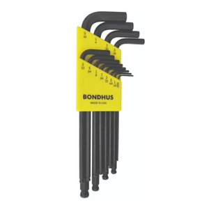 BONDHUS BLX12 BallEnd Hex Key 12pcs Imperial Set (0.050" - 5/16") - BON10936