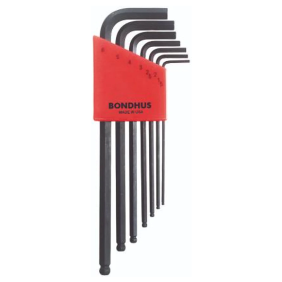 BONDHUS BLX7M BallEnd Hex Key 7pcs Metric Set (1.5mm-6mm) - BON10992