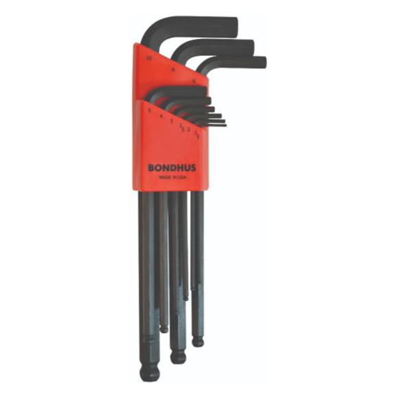 BONDHUS BLX9M BallEnd Hex Key 9pcs Metric Set (1.5mm-10mm) - BON10999