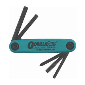 BONDHUS Gorilla Grip Hex Fold Up 5pcs Key Set (PH/SLOT/Hex) HFU5 - BON12540