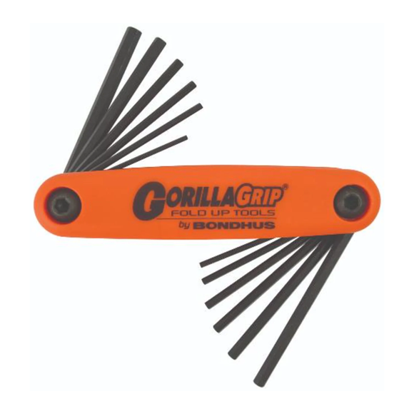 BONDHUS Gorilla Grip Hex Fold Up Metric & Imperial Key Set HF12 - BON12550