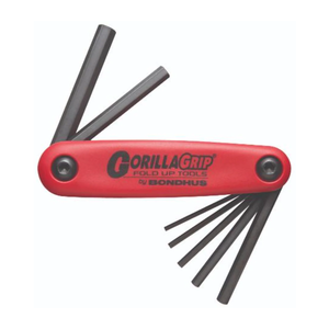 BONDHUS Gorilla Grip Hex Fold Up Metric Key Set 2-8mm HF7M - BON12587