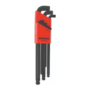 BONDHUS SBLX9 Stubby BallEnd Hex Key 9pcs Metric Set (1.5mm-10mm) - BON16599