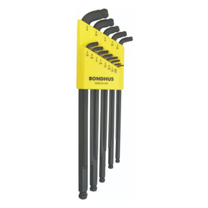 BONDHUS SDBLX13XL Stubby Double BallEnd Hex Key 13pcs Imperial Set (0.050" - 3/8") - BON67037