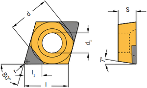 ARNO CCGW 09T304FN-MW CBN Indexable Insert - AH7520 Grade (Individual) - Clearance