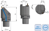 Capto EPS 80 - 32mm 45° Toolholder EPS Left Hand (ISO 26623-1) - 135mm Gauge - Eroglu