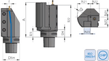 Capto EPS 80 - 32mm Axial Toolholder Left Hand EPS (ISO 26623-1) - 140mm Gauge - Eroglu