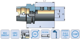 Capto EPS 50 - 16mm Boring Holder for U-Drilling Form E1 - EPS (ISO 26623-1) - 65mm Gauge - Eroglu