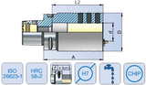 Capto EPS 80 - 40mm Boring Holder for U-Drilling Form E2 - EPS (ISO 26623-1) - 110mm Gauge - Eroglu