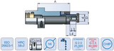 Capto EPS 80 - 16mm Combi Shell Mill Holder EPS (ISO 26623-1) - 60mm Gauge - Eroglu