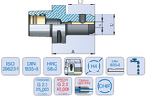 Capto EPS 63 - 8mm End Mill Holder EPS (ISO 26623-1) - 55mm Gauge - Eroglu