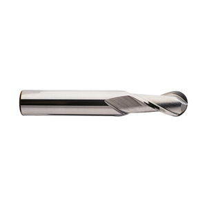 16mm 2 Flute Carbide Extra Long Series (150mm OAL) Ball Nose End Mill Uncoated (3143031600) - Clearance