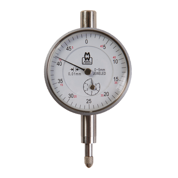 0-5mm Lug Back Dial Indicator MW400 (ø42mm) - Moore & Wright - Precision Engineering Tools EW Equipment Moore & Wright,