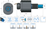 VDI 40 Axial Driven Tooling ER32 Collet Chuck to Suit Okuma Coupling - 112.5mm Gauge - Eroglu