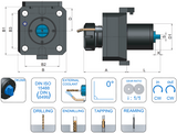 VDI 60 Axial Driven Tooling ER40 Collet Chuck to Suit Okuma LB 4000 Coupling - 95mm Gauge - Eroglu