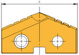 ARNO PU82 82mm Spade Drill Insert HSS5/TiAlN - Clearance