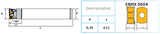 25mm ENMX 0604 - 4 Flute High Feed Indexable End Mill 140mm OAL - S111 - Precision Engineering Tools EW Equipment Teknik,