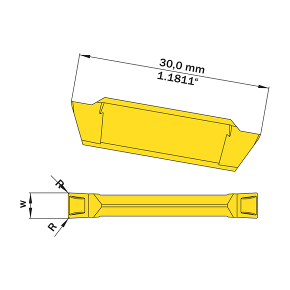 G29.0300.10S 3mm Simturn Grooving & Profiling Inserts X800 Grade Simtek - (Pack of 5)