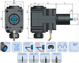 VDI 55 Radial Driven Tooling ER32 Collet Chuck to Suit Takisawa TY 2000 Coupling - 100mm Gauge - Eroglu