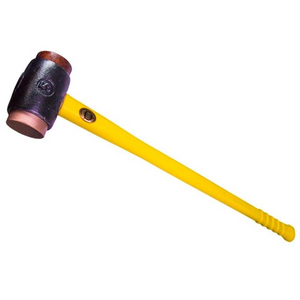 03-222FG Size 5 Copper/Hide Hammer (Fiberglass Handle) - Thor Hammer