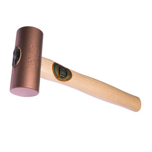 24-5706N Round Solid Copper Mallet Wood Handle (50mm Head Diameter) - Thor Hammer