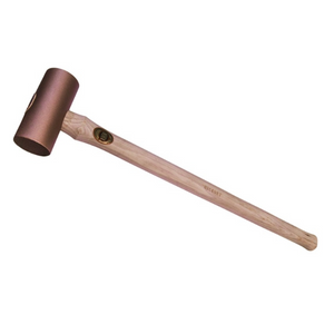 24-5711 Round Solid Copper Mallet (70mm Head Diameter x 146mm Head Length) - Thor Hammer