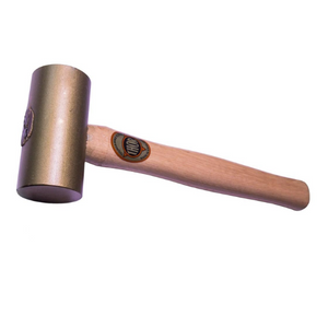 27-B706N Round Solid Brass Mallet Wood Handle (50mm Head Diameter) - Thor Hammer