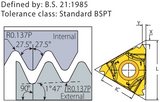 2IR14BSPTVTX Internal BSPT RH Threading Insert VTX Grade - Vargus