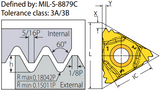 18 TPI - 16DTER18UNJ External UNJ Threading Insert VK8 Grade - Vargus Mach TT