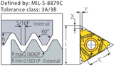 3ER9UNJVK2 External UNJ RH Threading Insert VK2 Grade - Vargus