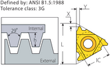 3ER12ACMEVTX External ACME RH Threading Insert VTX Grade - Vargus