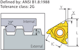 5IR4STACMEVTX Internal Stub ACME RH Threading Insert VTX Grade - Vargus