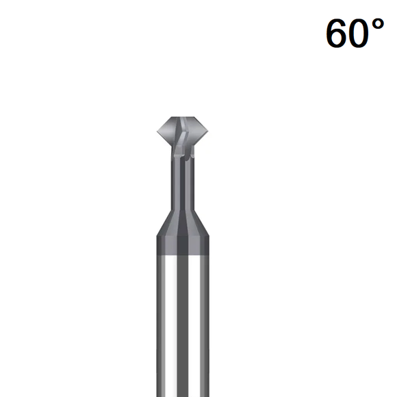 2mm 60° Front and Back Deburring Chamfer Mill - Solid Carbide CrAlTiSIN Coated