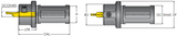 10mm - 20mm C4F Type micrObroach CNC Broaching Holder - Vargus - Precision Engineering Tools EW Equipment Vargus,