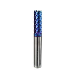 20.0mm x 2.0r (76.0mm Cut Length) 6 Flute Extended Neck Corner Radius Finishing End Mill 45° Helix - Europa Tool Pulsar Blue HRc70 1083500915 - Precision Engineering Tools EW Equipment