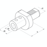 VDI Static Tooling E1 Indexable Drill Holder VDI30 E1 - 20mm - Precision Engineering Tools EW Equipment