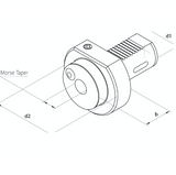 VDI Static Tooling F1 Morse Taper Shank Adaptor VDI40 F1 - MT4 - Precision Engineering Tools EW Equipment