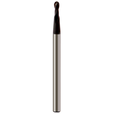 1.5mm x 40mm OAL - 2 Flute Ball Nose Tapered Neck Slot Drill - Europa Tool Graphex - Precision Engineering Tools EW Equipment