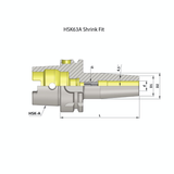 HSK63A 3mm Shrink Fit Chuck - 80mm - Precision Engineering Tools EW Equipment Omega Products,