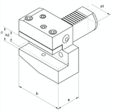 VDI Static Tooling B1 Radial Holders, Right Hand, Short - VDI60 B1 - 32 x 60 - Precision Engineering Tools EW Equipment