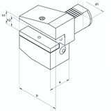 VDI Static Tooling B3 Radial Overhead Holders, Right Hand, Short - VDI16 B3 - 12 x 24 - Precision Engineering Tools EW Equipment