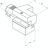 VDI Static Tooling C4 Axial Overhead Holders, Left Hand VDI60 C4 32 x 125 - Precision Engineering Tools EW Equipment