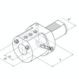 VDI Static Tooling E2 Boring Bar Holder VDI50 E2 - 50 x 40 - Precision Engineering Tools EW Equipment