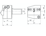 VDI Static Tooling Parting Off Blade Holders Left Hand VDI50 ALU - 50 x 32 - Precision Engineering Tools EW Equipment